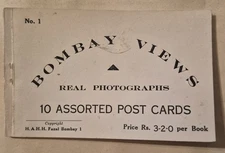 Bombay (India) Views No. 1 RPPC Postcard Album 9 Real Photo Post Cards Missing 1