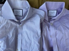Charles Tyrwhitt Men's Non-Iron Extra Slim Dress Shirt, Size 14.5/32, Lot of 2
