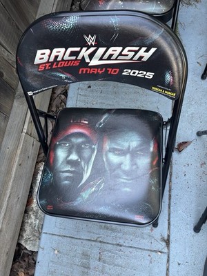 WWE 5/10/2025 BlackLash St. Louis Commemorative Folding Chair | eBay