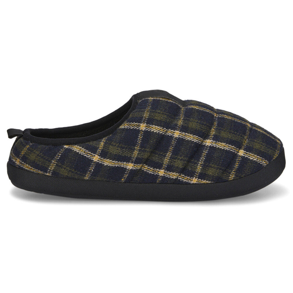 Повседневные мужские тапочки из потертой фланели Puma зеленого цвета 38633802