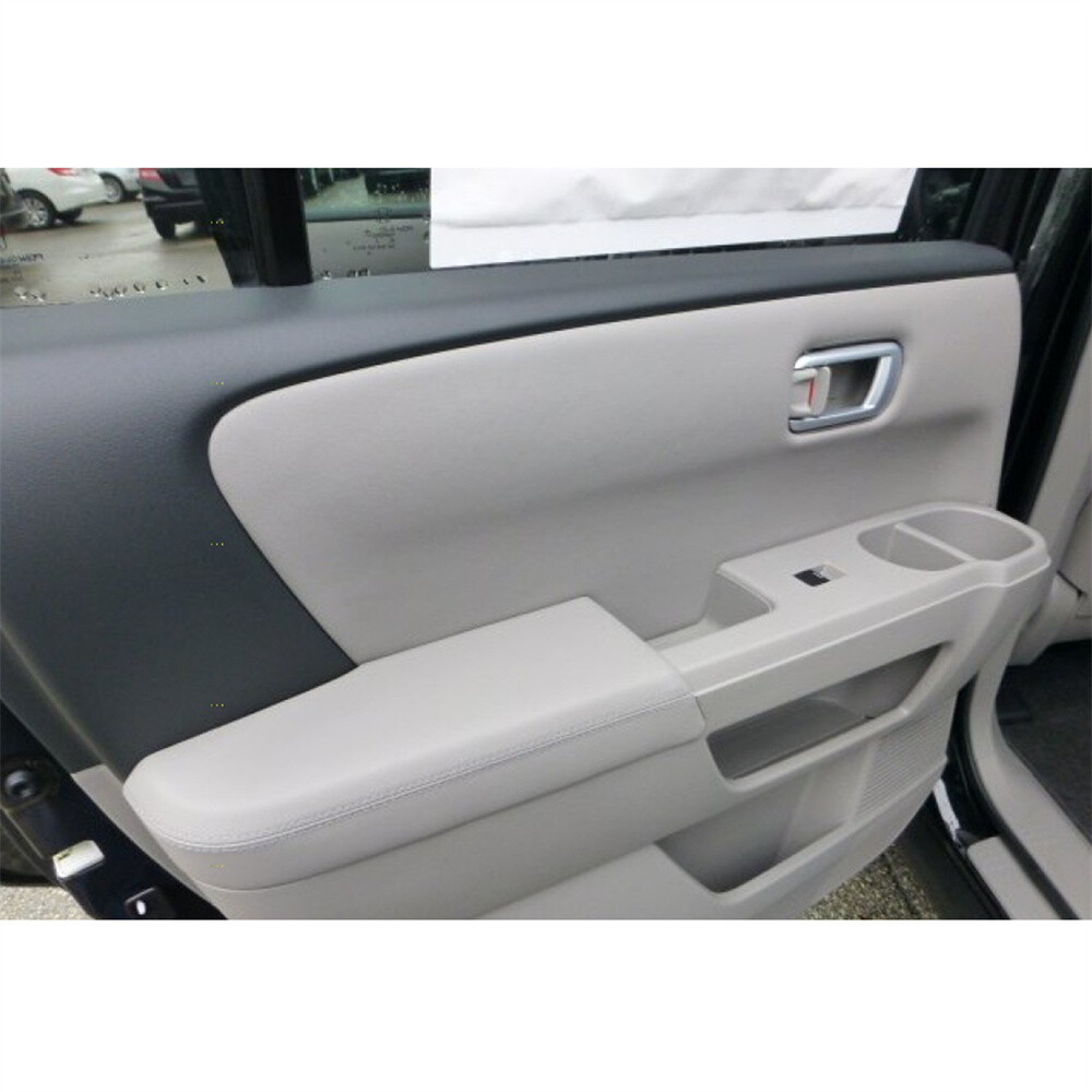 2PC Rear Back Door Panels Micro Armrest Cover Gray Fit For 20092015