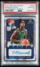 PSA 10- Marquis MOOKIE COOK #'d 6/20 - Auto 2021 Pro Set Power Autograph PURPLE