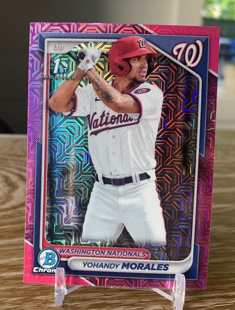 YOHANDY MORALES 2024 1st Bowman Chrome FUCHSIA MOJO REFRACTOR/199 NATIONALS