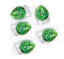 Set 5 Ceramic Lights Ornaments Cutwork C9 Shape Select Color