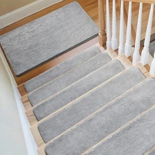8Color Plush Carpet Stair Treads 7/14pc Set Soft Rug Indoor Landing Mat PURE ERA