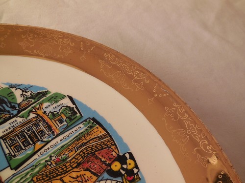 Tennessee Souvenir State Plate Vintage 9 1/8" Gold - Picture 4 of 4