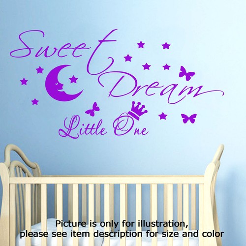 Sweet Dreams- quote wall art, Nursery decor, Kids bedroom wall, kid wall art - Picture 6 of 7