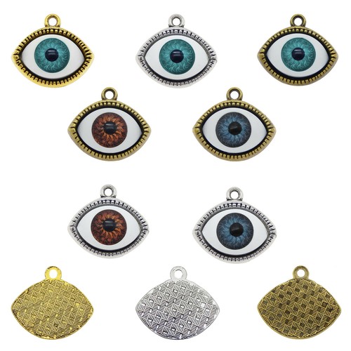 14 un. Dijes Colgantes Joyería Artesanía Ojos de Demonio Ojos Malos de Ojos Surtidos 22x20mm - Imagen 3 de 28