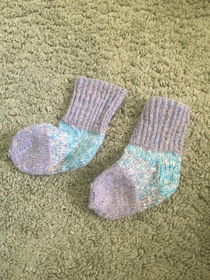 Tolle Socken Wolle handmade Gr. 16/17