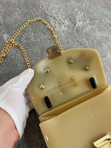 FURLA CANDY Shoulder Bag PVC Cross Body Beige Ledies - Picture 15 of 24
