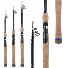 Spinning Fishing Rod 1.8-2.7m 15-45g Bait Weight Telescopic Rod Wooden Handle
