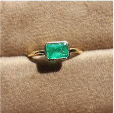 Natural Emerald Ring 925 Sterling Silver Ring Handmade Ring Wedding Ring