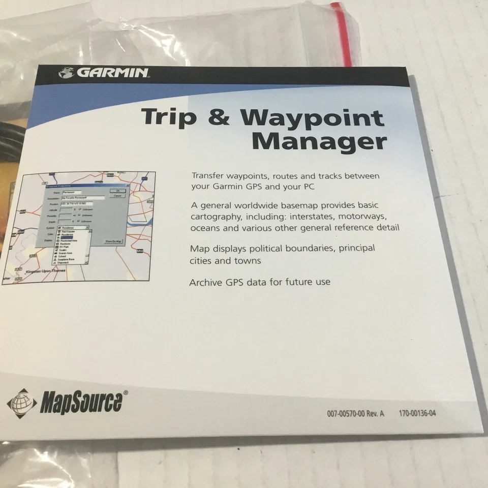 Garmin Mapsource * Trip & Waypoint Manager ver 2.02 work w/ windows . - Image 2 of 4