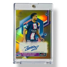 Warren Zaire Emery /50 Auto Topps Finest 2022/23 PSG Rookie Card RC No PSA