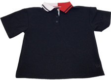 Wilson Sporting Polo per Bambini con Collo Rosso/Bianco, Nero, M