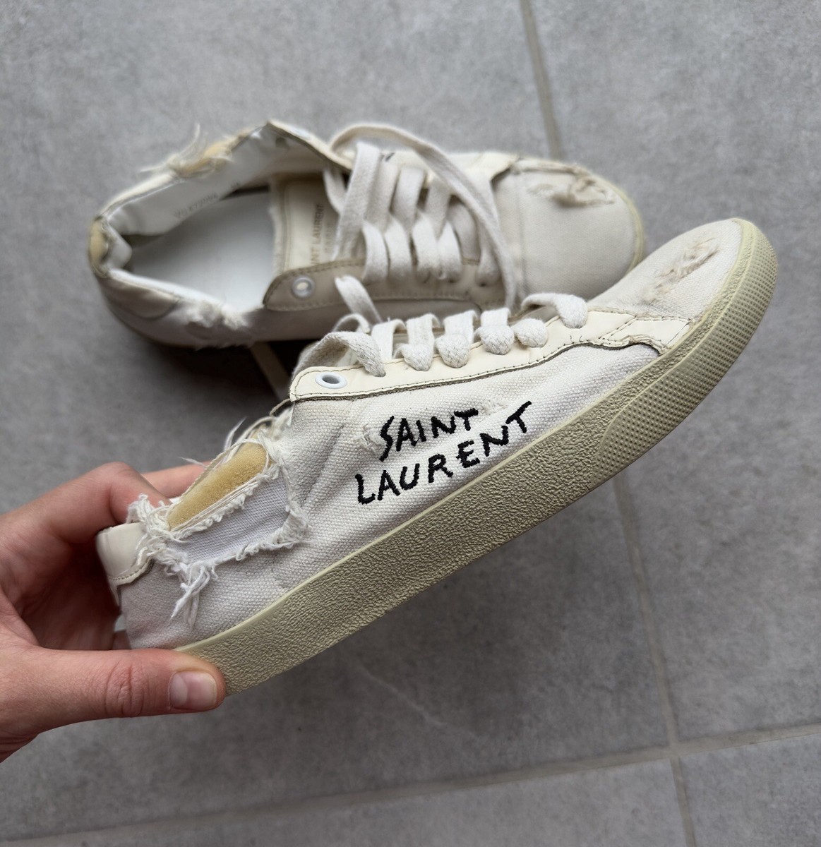 Saint laurent Womens Shoes Ysl Low Top Sneakes Keds Cotton