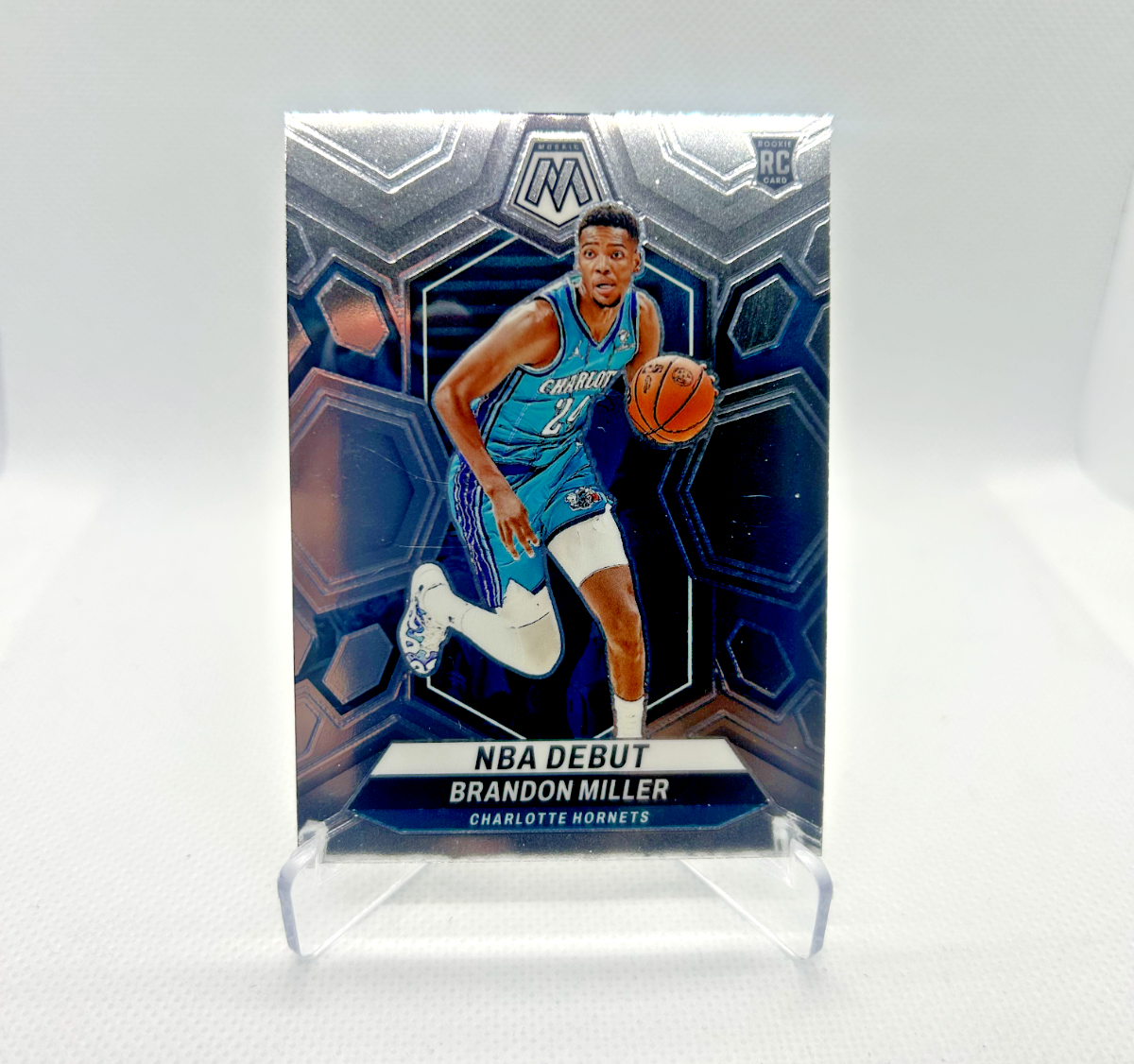 Brandon Miller Rookie - 2023-24 Panini Mosaic #252 NBA Debut - Charlotte Hornets