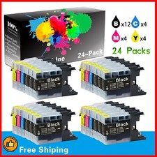 24 Pack LC75 LC-75XL Ink Cartridge for Brother MFC-J6510DW J6710DW J6910DW