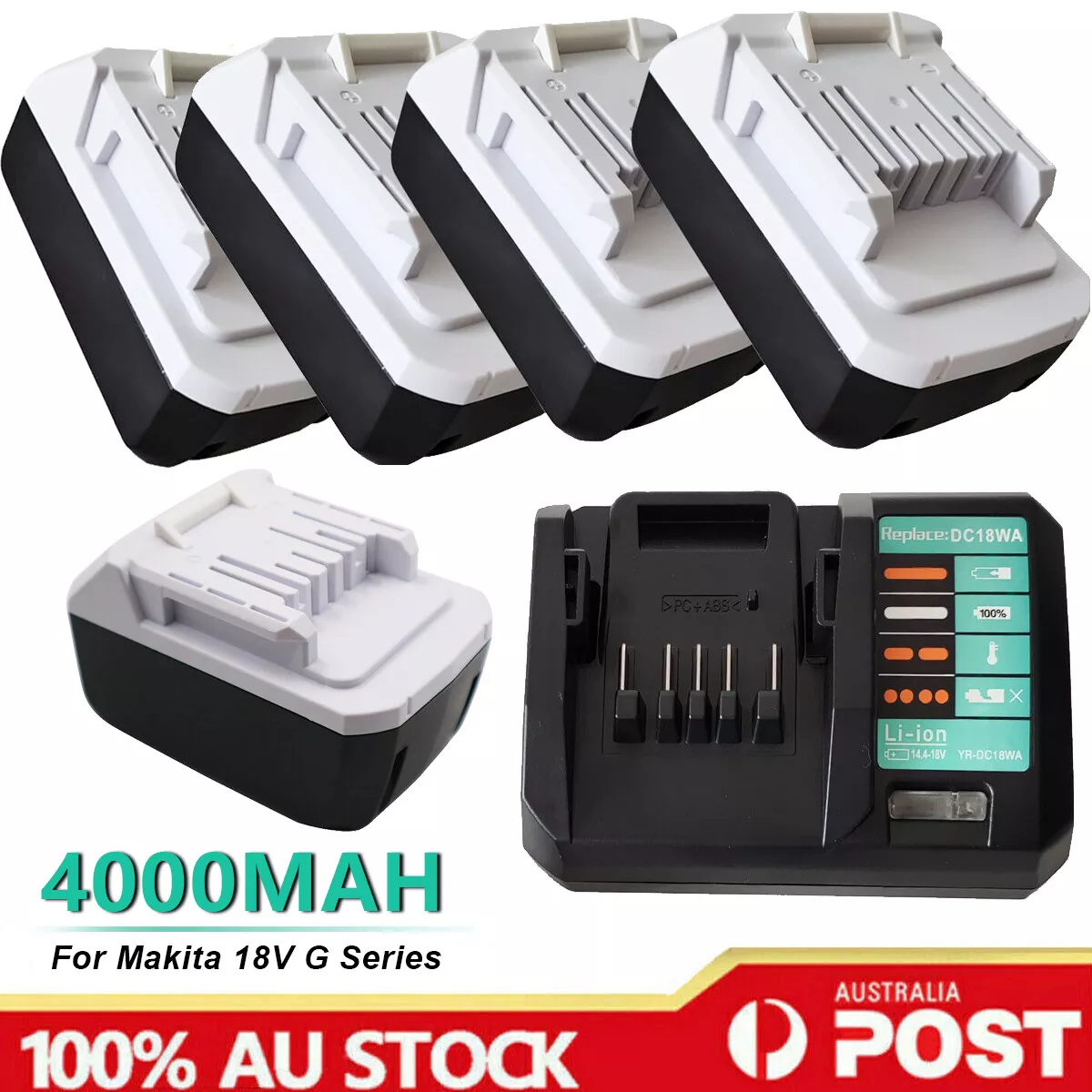 For Makita 18V BL1815G Battery 4.0Ah BL1813G BL1811G BL1840G With
