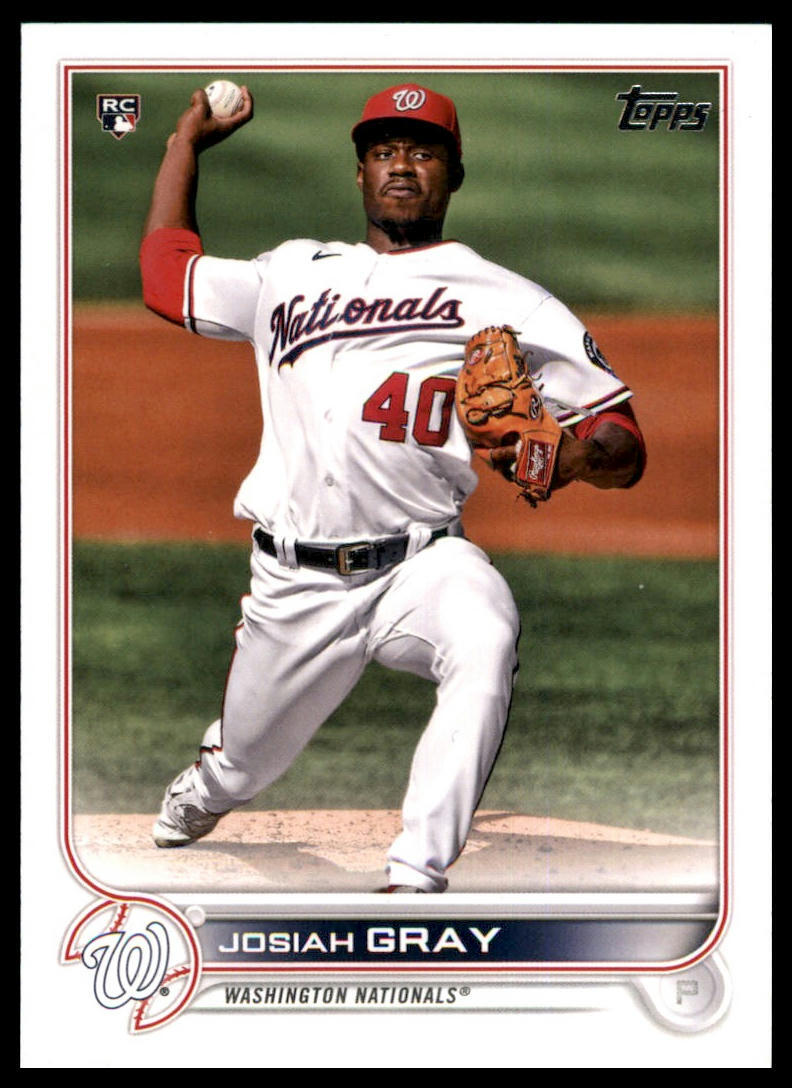 Josiah Gray 2022 Topps #43b RC Washington Nationals