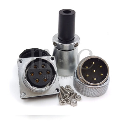WEP WS28 7pin Aviation Plug + Socket Cable Connector panel mount Male Female
