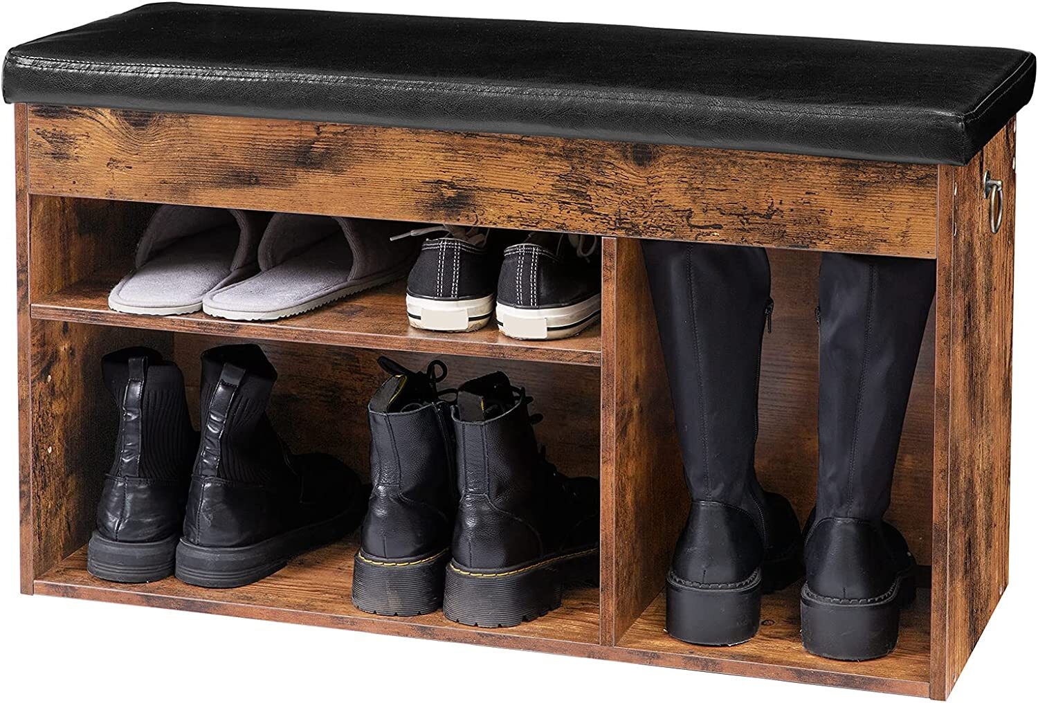 HOOBRO Schuhbank Schuhschrank Sitzbänke Schuhregal Bank mit Sitzkissen