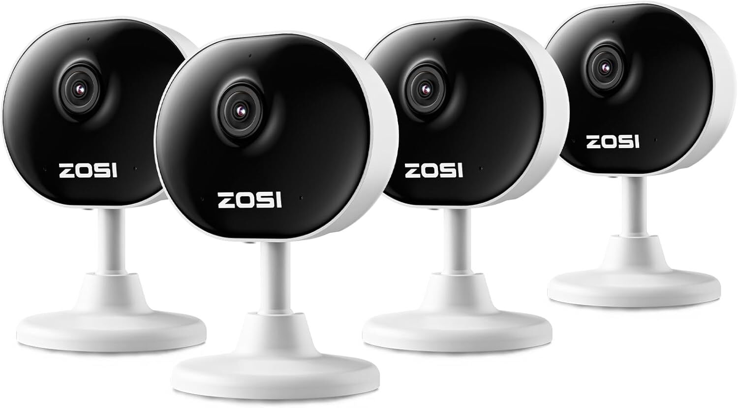 ZOSI 4Pcs 2MP WiFi Security Camera Baby/Pet Monitor Surveillance Remote Access-image