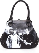 Authentic Rock Rebel Universal Monsters We Belong Dead Kisslock Handbag New