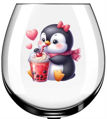 X12 Pinguin Bobo Tee Glas Vinyl Aufkleber Sticker Farbe NM371