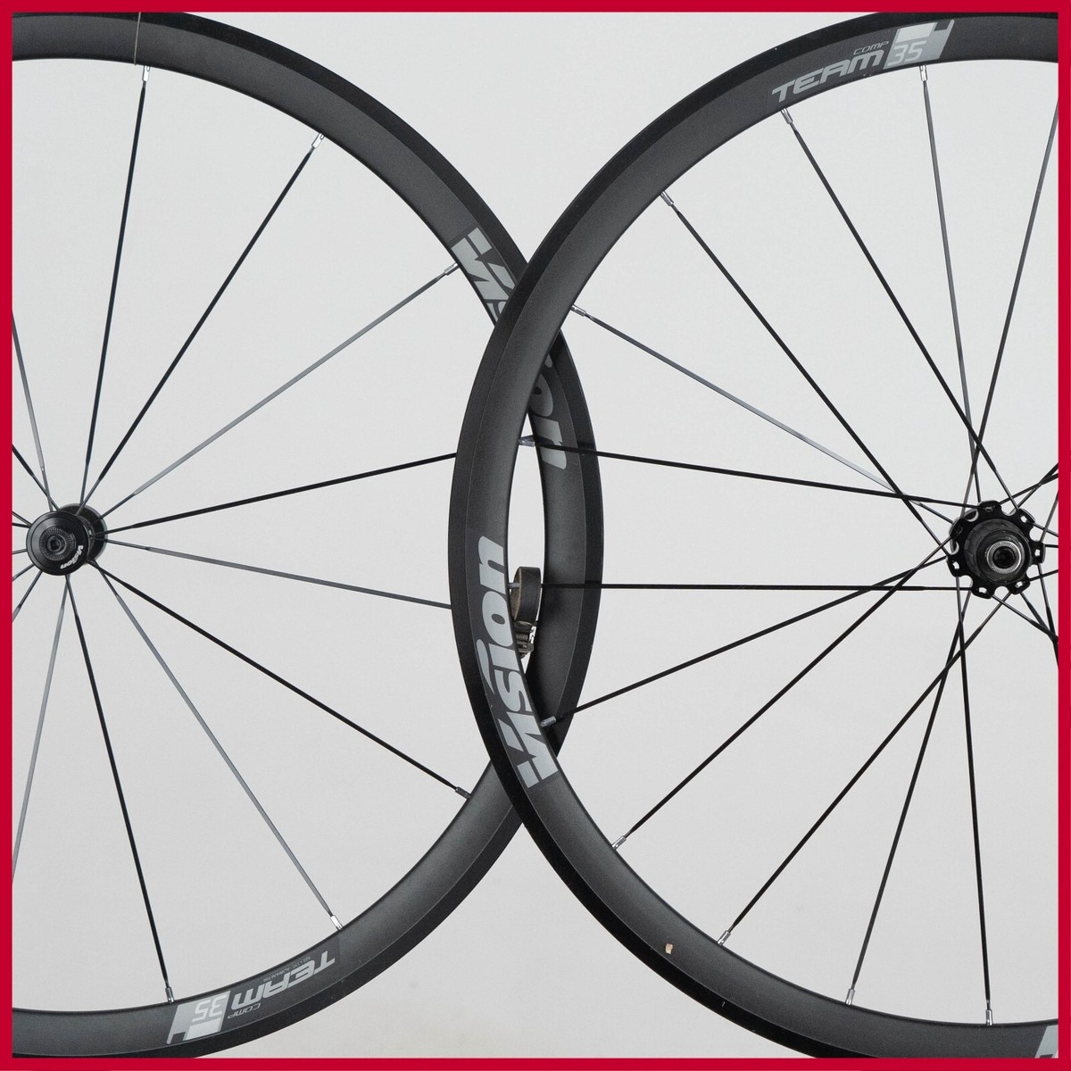 NOS VISION TEAM 35 COMP SH11S GRAY RIM BRAKE CLINCHER WHEELSET