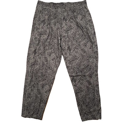 M&S Collection Womens Leopard Print Stretch Comfort Short Crop Leggings Sz  US 10