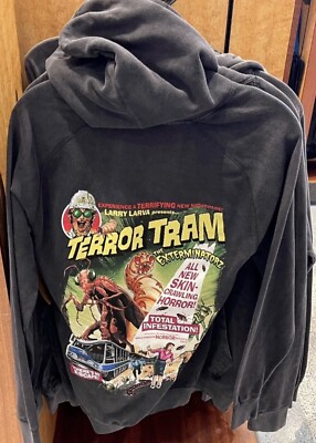 XS Universal Studios Hollywood HHN 2023 Terror Tram Hoodie Extra