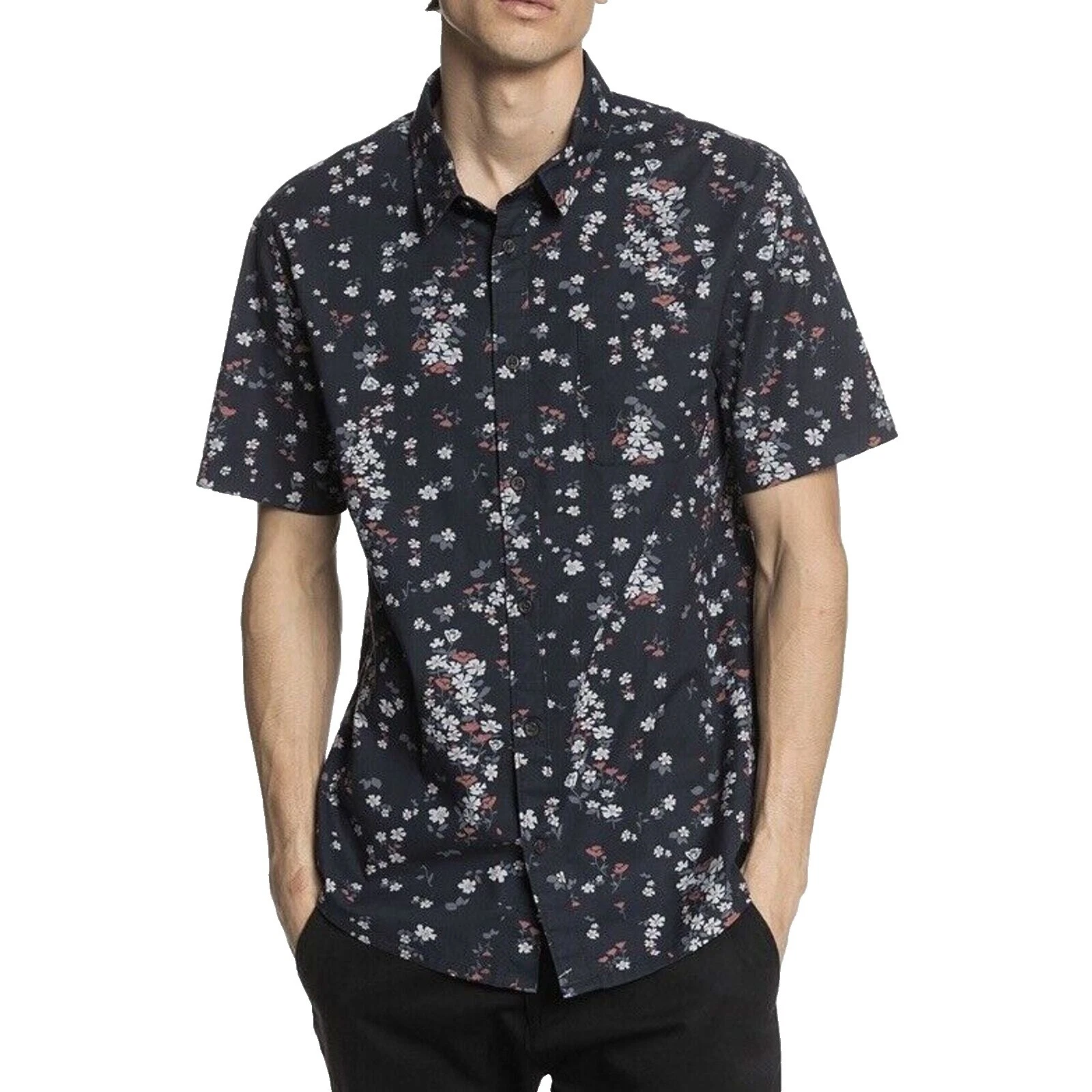 Camisas para hombre Quiksilver informales florales abotonadas
