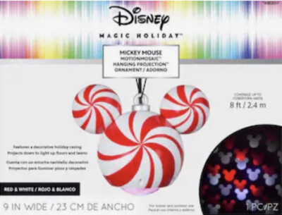 Disney Magic Holiday MotionMosaic Hanging Projection Light Mickey Mouse Ears NEW