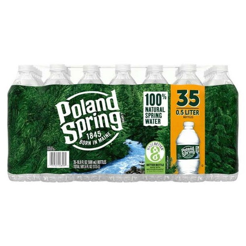 Poland Spring Maine Quellwasser, 16,9 flüssige Unzen, 35 Stück Plastikflaschen