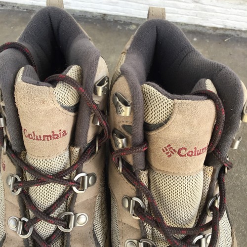 Columbia Hiking Boots Womens 9.5 tan Suede Razor Ridge Mid II BL3155-221 Heavy - 第 7/11 張圖片
