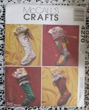 McCall's Crafts 4270 Christmas Stockings Sewing Pattern NEW