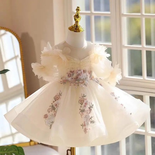 Abito da ballo elegante arabo bambina pizzo principessa festa compleanno bambini - Foto 2 di 24