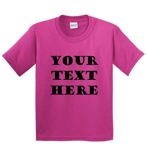 YOUTH KIDS PERSONALIZED CUSTOM PRINT YOUR OWN TEXT ON A T-SHIRT CUSTOMIZED TEE - Picture 12 of 18