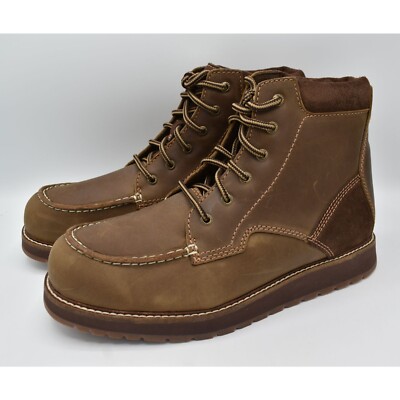 Kodiak Mens‎ Size 9 Devick Saddleback Brown Wedge Moc Toe Lace Up Boots Shoes Men main image 3