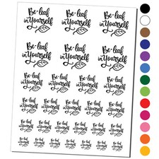 Be-Leaf Believe in Yourself Motivational Quote Pun Temporary Tattoo Set