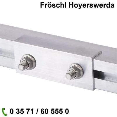 FRÖSCHL AUTOZUBEHÖR Aluminium Alu PV Profil U C Verbinder Solar Schienen 40x40 Schienenverbinder k*