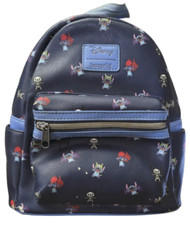 Loungefly Disney Lilo  Stitch Costumes Mini Backpack Blue  Used 