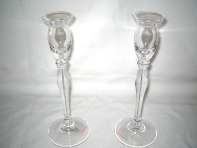 Set of 2 Mikasa Crystal Ballet Austria Candlestick Candle Holders 9 1/2 ...