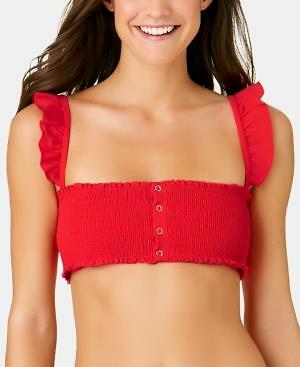 smocked red top