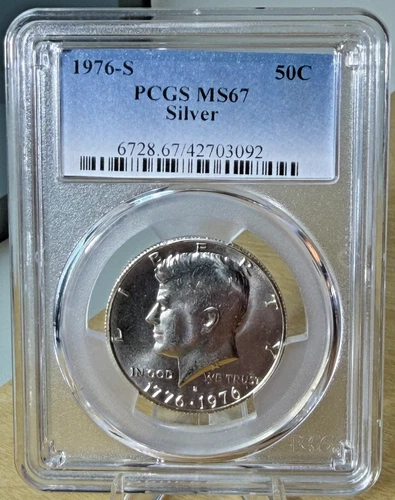 1976-S Kennedy Half Dollar Bi-Centennial PCGS MS67 Silver