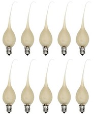 Country Style Incandescent Silicone Dipped Candle Light Bulbs Pkg of 10