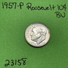 1957 Roosevelt Dime 90% Silver BU US Coin See Pictures