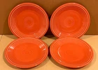 Fiestaware Homer Laughlin 7" Salad Small Plates Tangerine Orange Set of 4 Fiesta