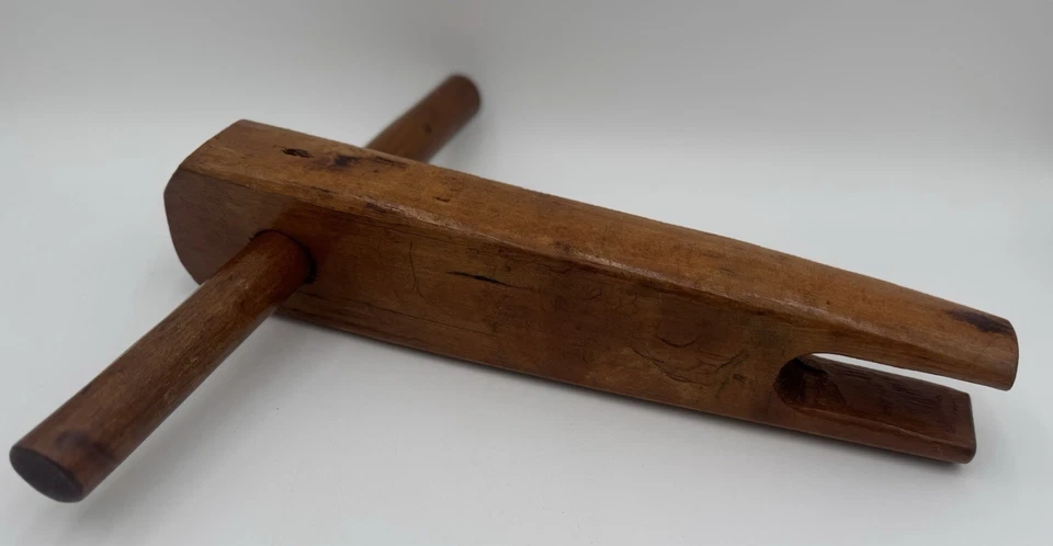 ROPE WRENCH Tightener,Hickory,19th Century,Early Rope Bed,T Handle/16”Antique - Image 2 of 4